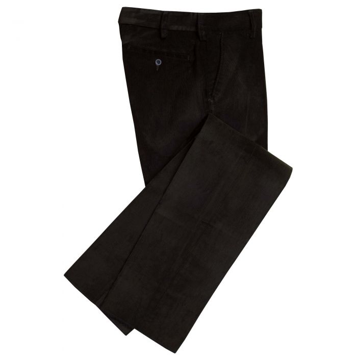 Black Needlecord Trousers