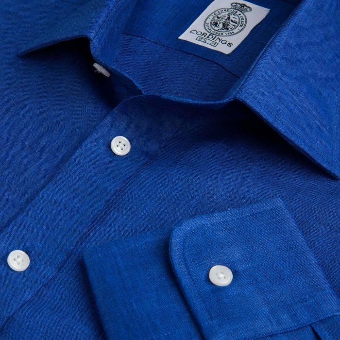 Denim Blue Linen Shirt | Men's Country Clothing | Cordings