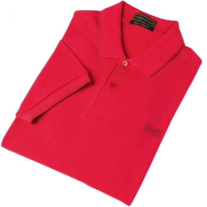 Bright Red Branscombe Pique Polo