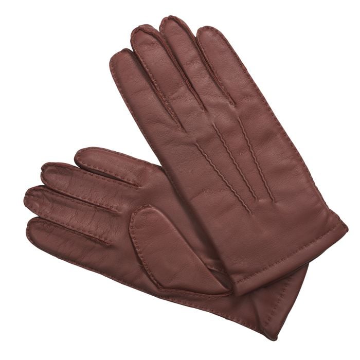 Mid Tan Leather Classic Cashmere Lined Gloves