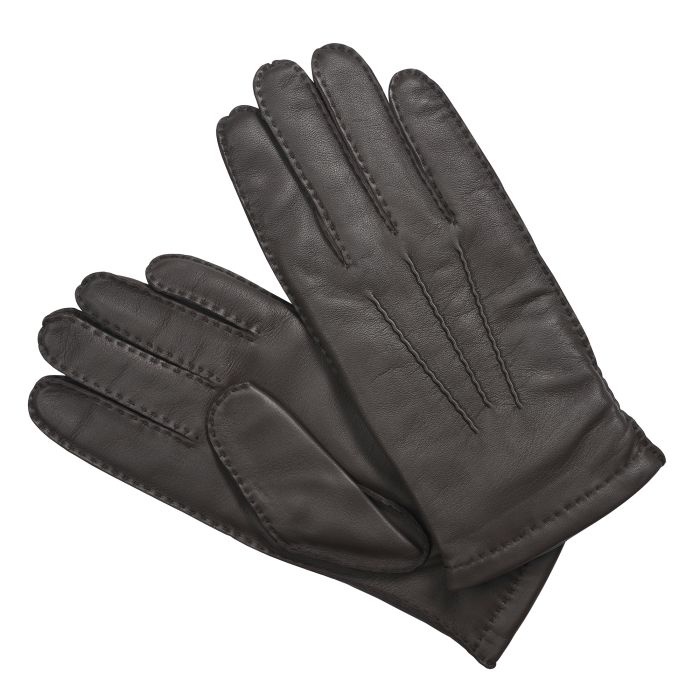 Brown Leather Classic Cashmere Lined Gloves