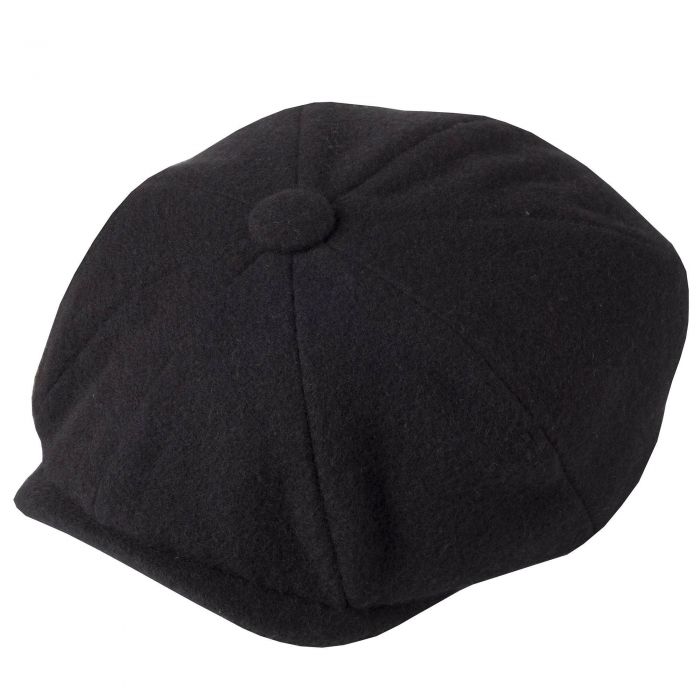 Black Cashmere Piccadilly Cap