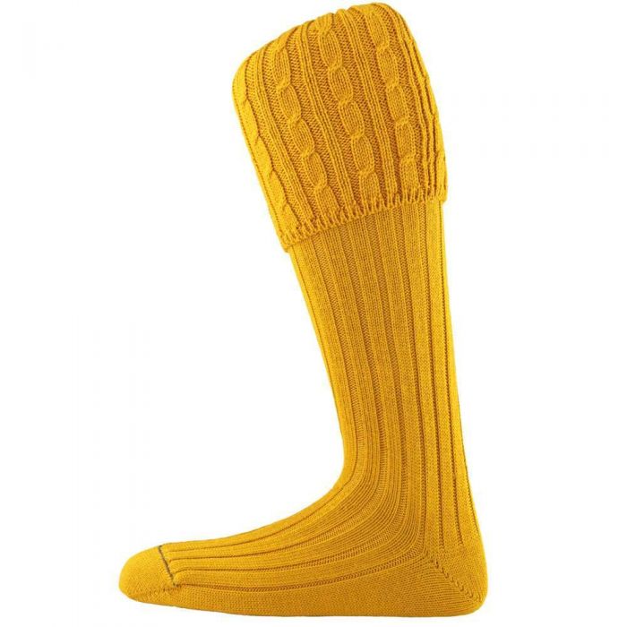 Cable Shooting Stocking Mustard
