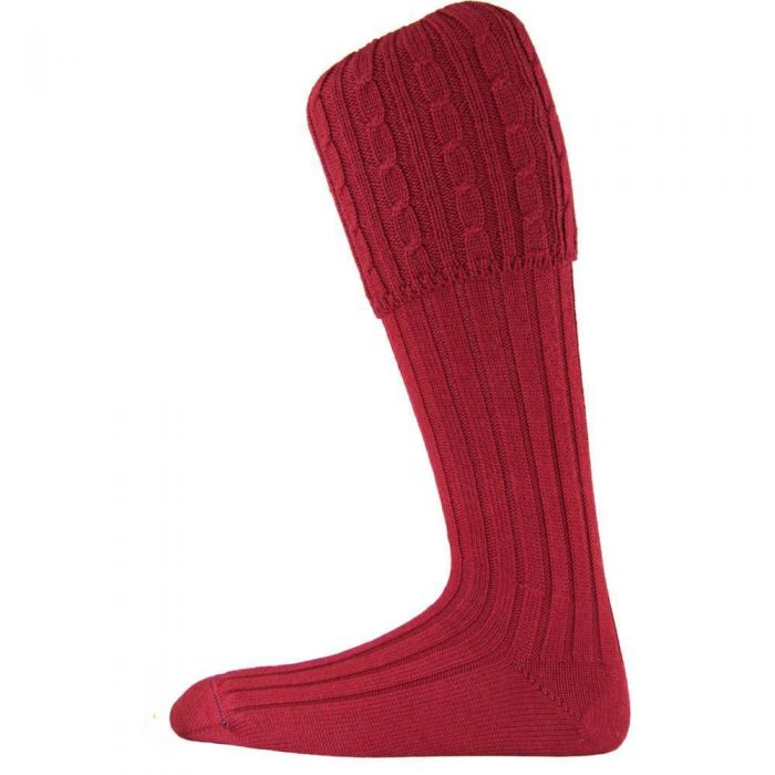 Cable Shooting Stocking Claret
