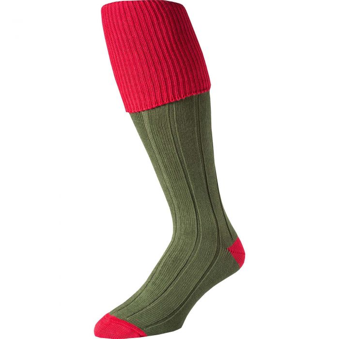 Pembroke Shooting Stocking Green and Red