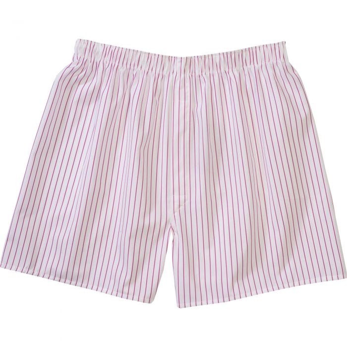 Pink White Cotton Boxer Shorts