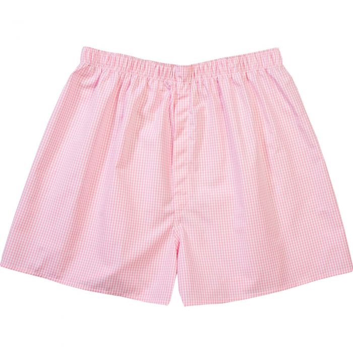 Pale Pink Cotton Boxer Shorts | Men's Country Clothing | Cordings
