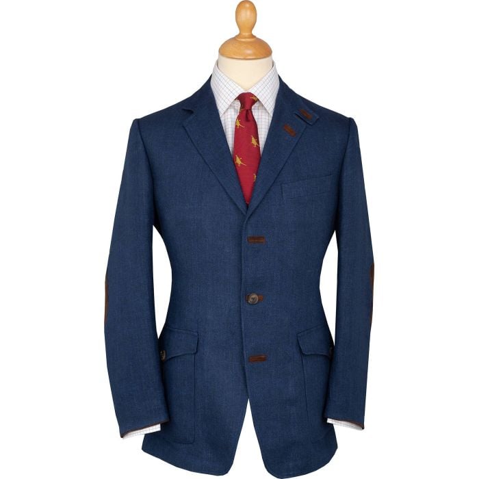 Navy Blue Livingstone Linen Jacket Cordings