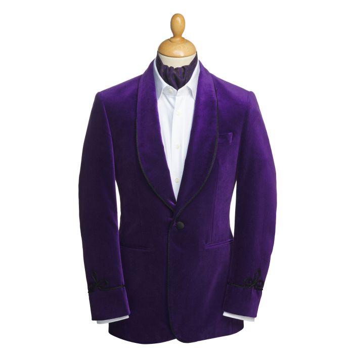 Purple Velvet Smoking Jacket