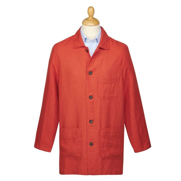 Orange Monty Vintage Linen Jacket