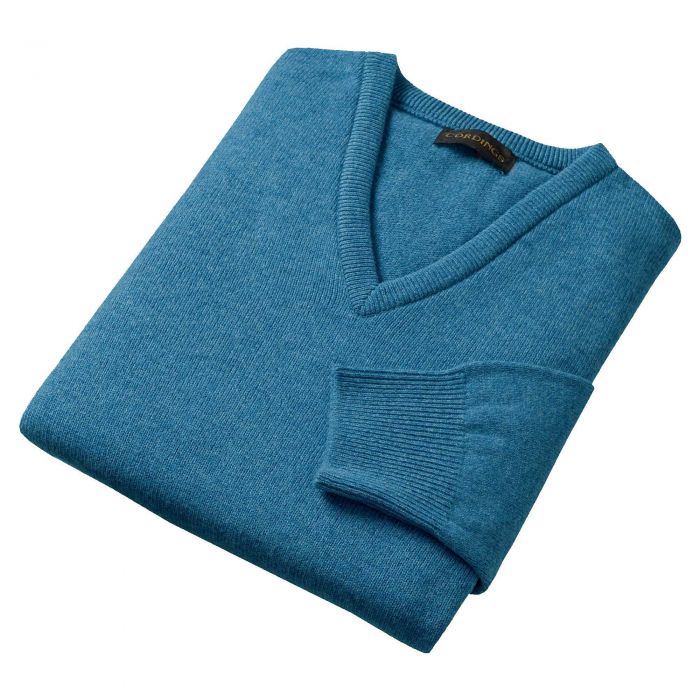 Waterlily Lambswool V-Neck Jumper