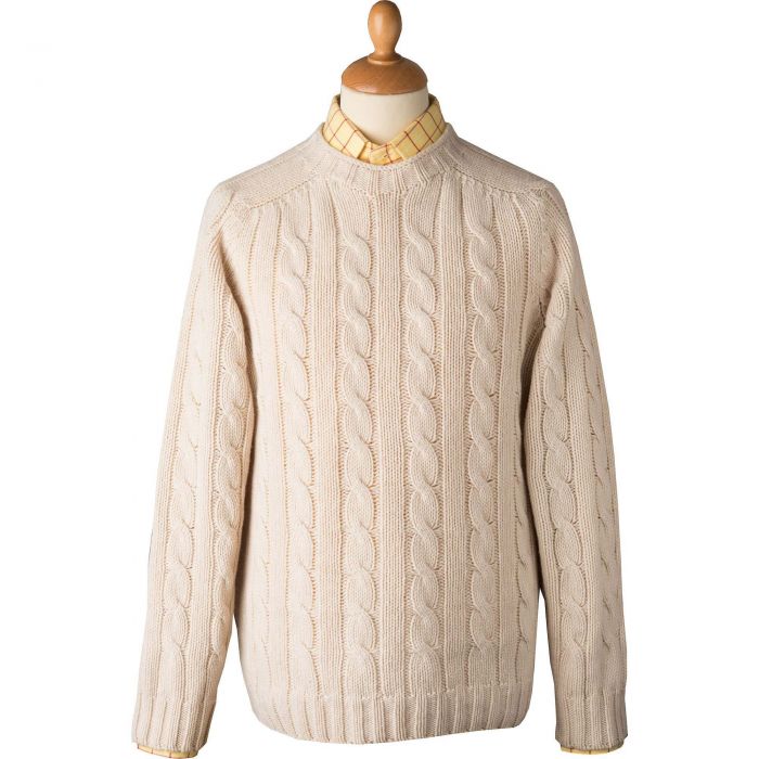 Light Cream 6 Ply Geelong Cable Jumper