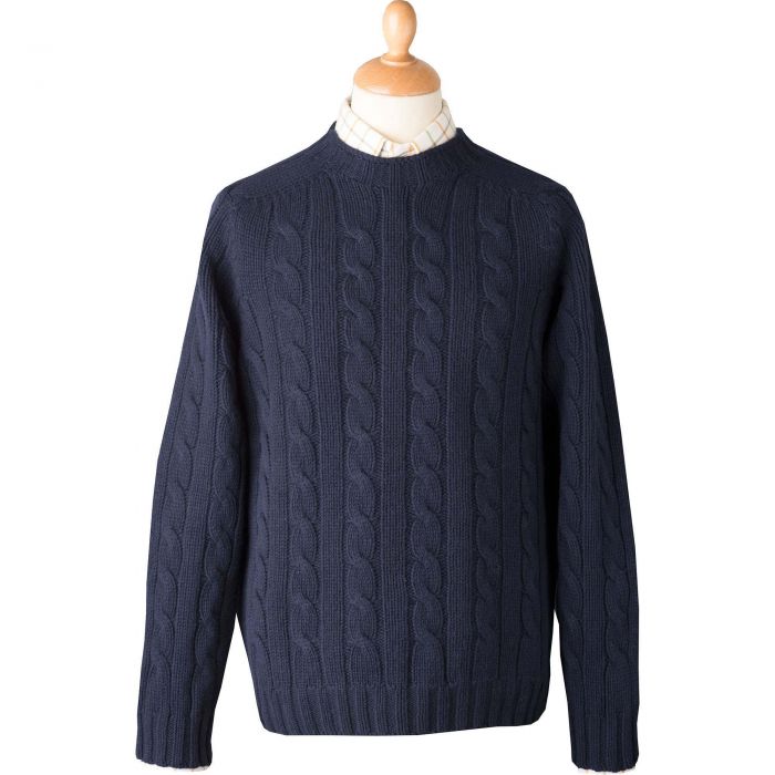 Navy 6 Ply Geelong Cable Jumper