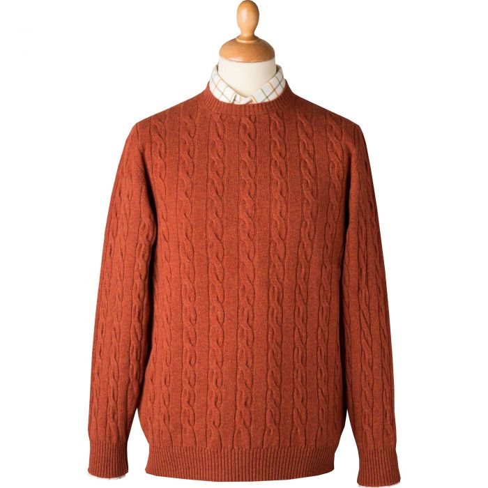 Rust Cable Crew Neck