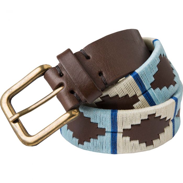 Blue White  Argentinian Polo Belt