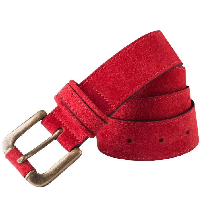 Red Suede Belt Ladies Country Clothing Cordings
