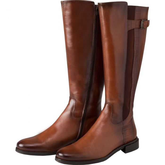 Chocolate Buckle Top Long Boot | Ladies Country Clothing | Cordings