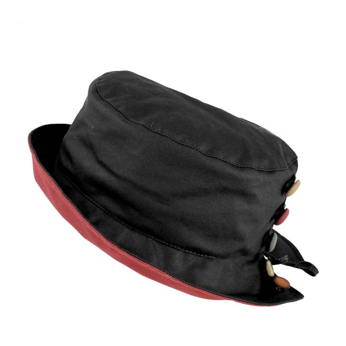 Black Olivia Wax Hat 