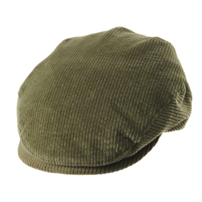 Green Corduroy Adjustable Flat Cap