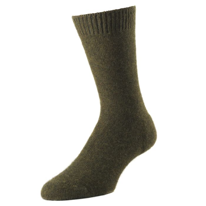Moss Green Possum Merino Socks