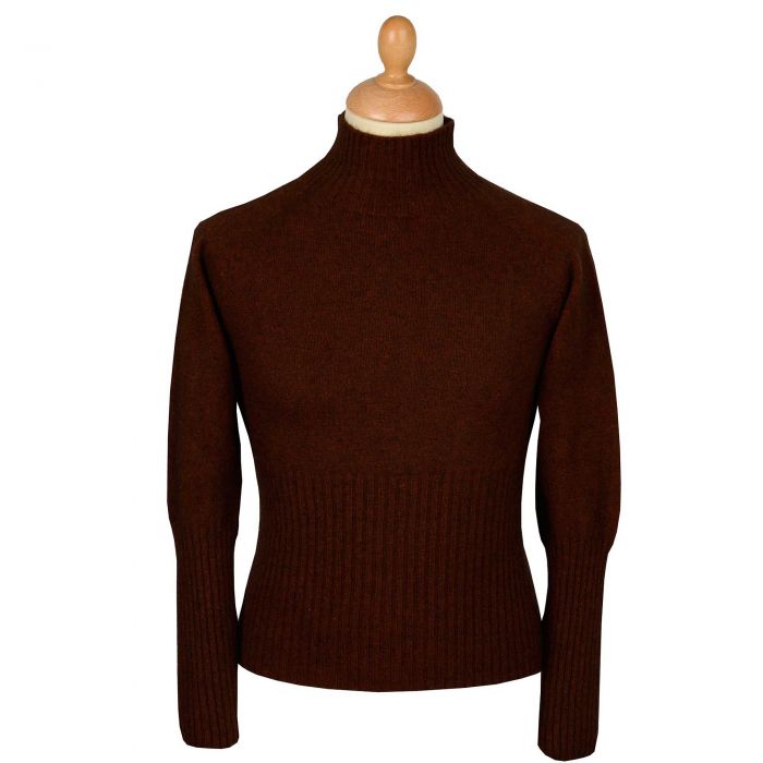 Rust Possum Turtleneck Sweater