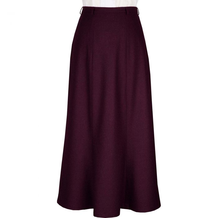 Wine Austrian Loden Skirt | Ladies Country Clothing | Cordings