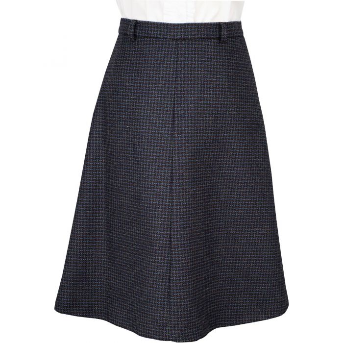 Navy Abbot Tweed A Line Skirt | Cordings