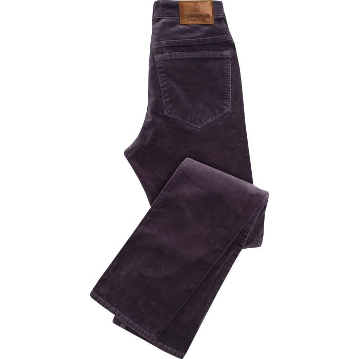 Violet stretch velvet jeans