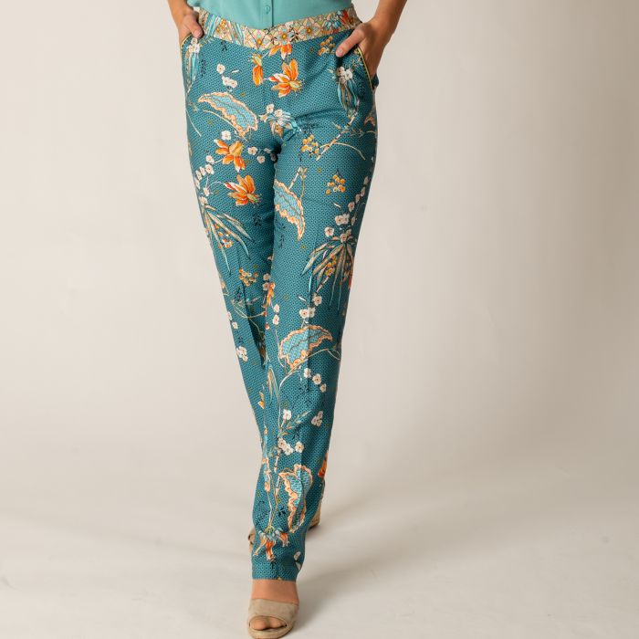Floral Stretch Trousers