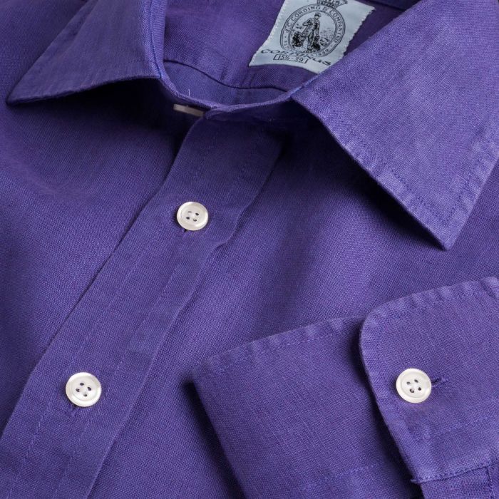 Purple Vintage Linen Shirt