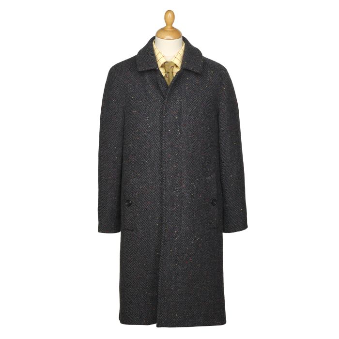 Grey Herringbone Donegal Follifoot Coat