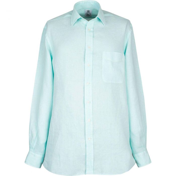 Mint Green Vintage Linen Shirt | Men's Country Clothing | Cordings