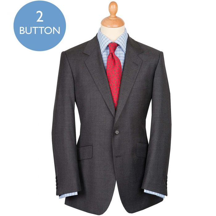 Dark Grey 10oz Two Button Sharkskin Suit