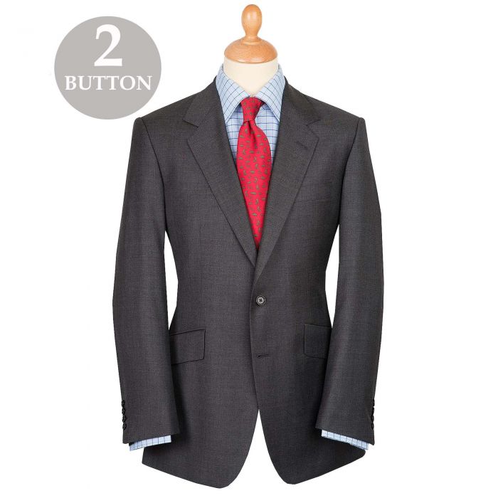 Grey 10oz Two Button Sharkskin Suit