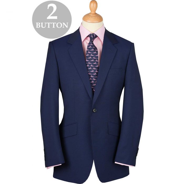 Blue 10oz Two Button Wool Mohair Suit