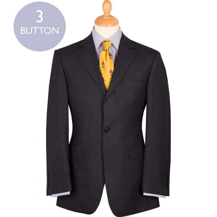 Charcoal Grey 10oz Three Button Twill Suit