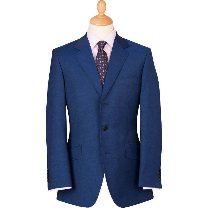 Clear Blue 9oz Three Button Wool and Mohair Travel Suit