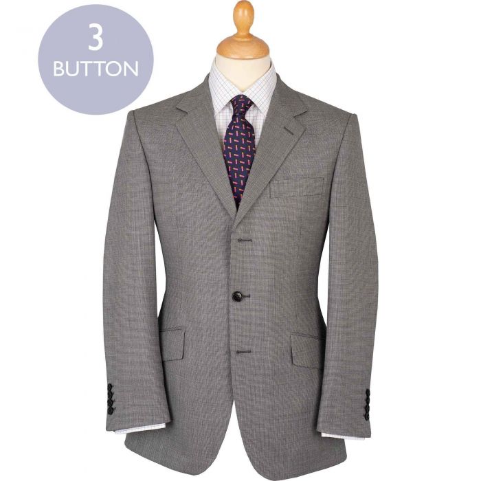 Grey 11oz Three Button Fine Tooth Suit