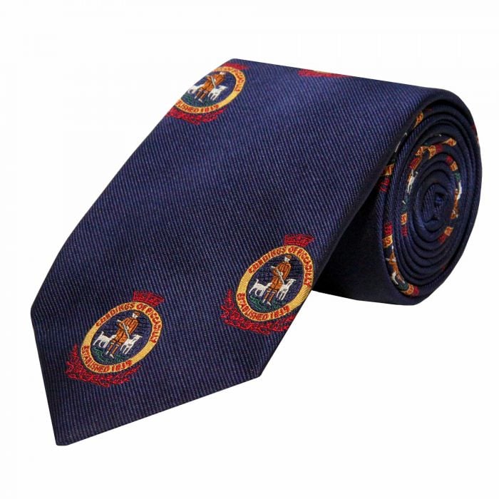 Navy Blue Cordings Crest Silk Tie
