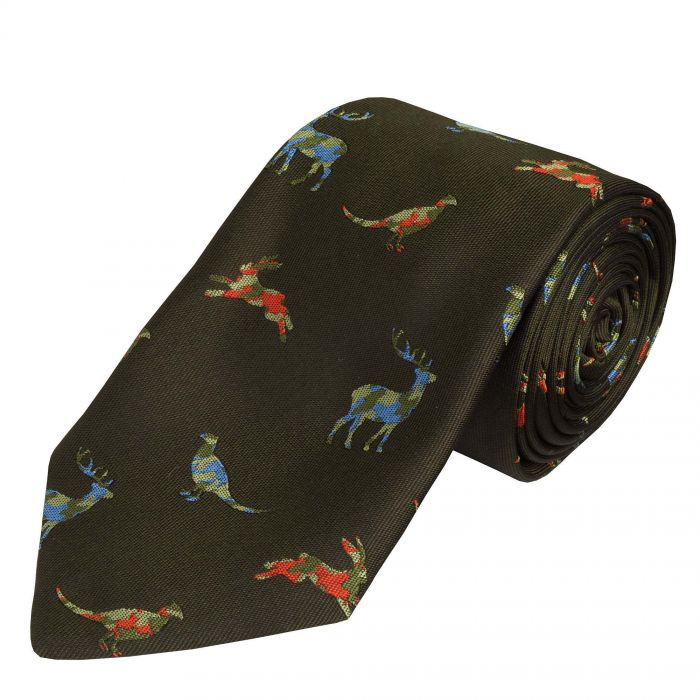 Olive Self Defence Woven Silk Tie 