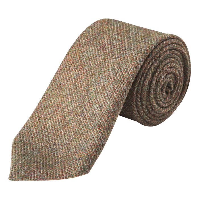 Red and Green Country Tweed Wool Tie