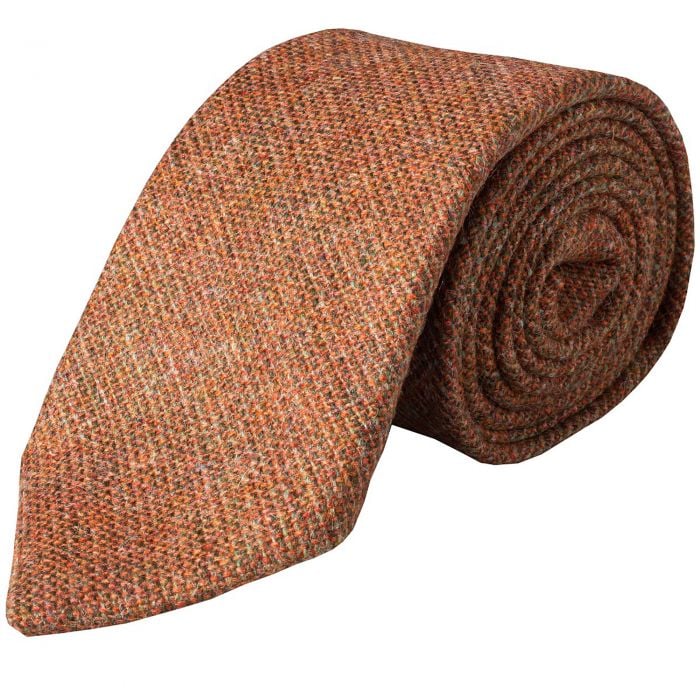 Rust Country Tweed Wool Tie
