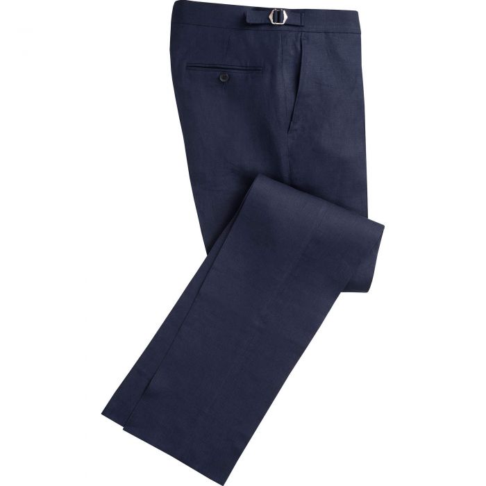 Navy Linen Trousers