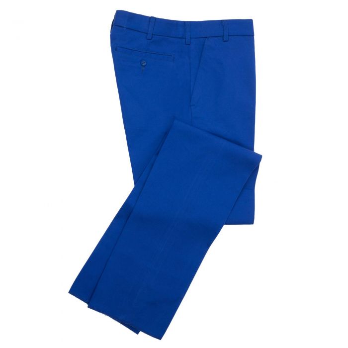 Zip Fly Royal Blue Chino Trousers
