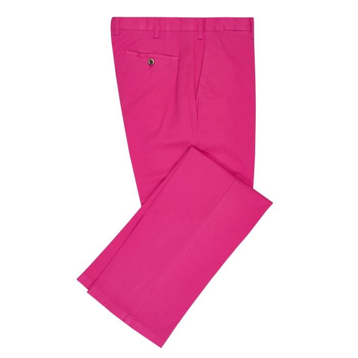 Bright Pink Summer Gabardine Trousers