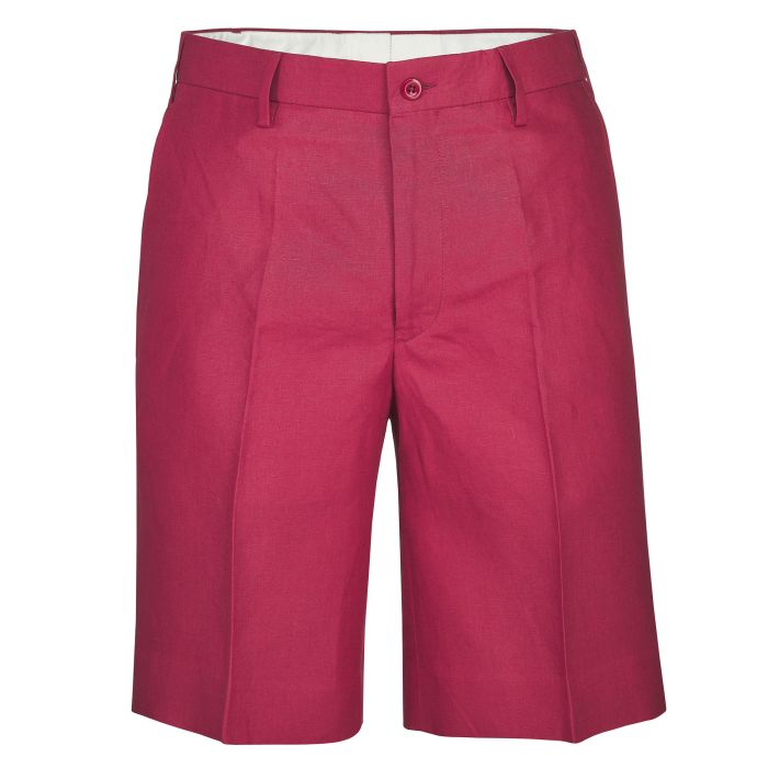 Red Irish Linen Shorts