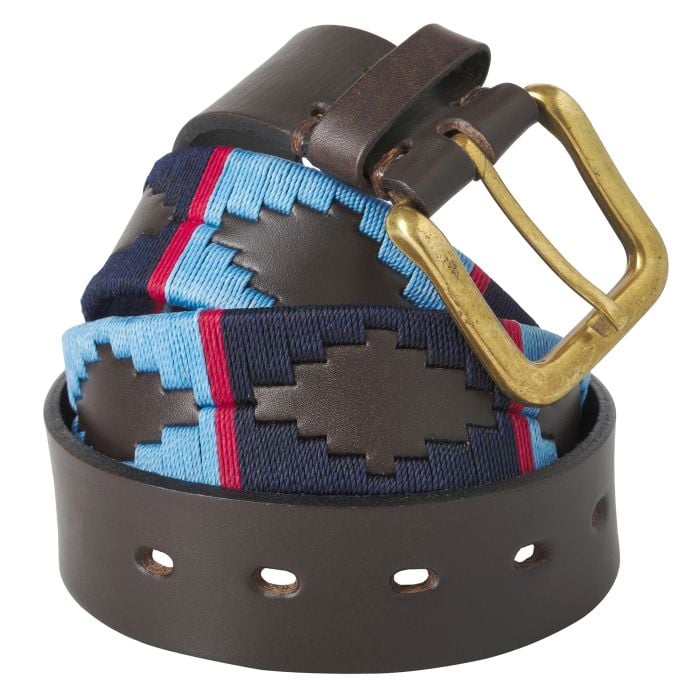 Navy Light Blue Argentinian Polo Belt