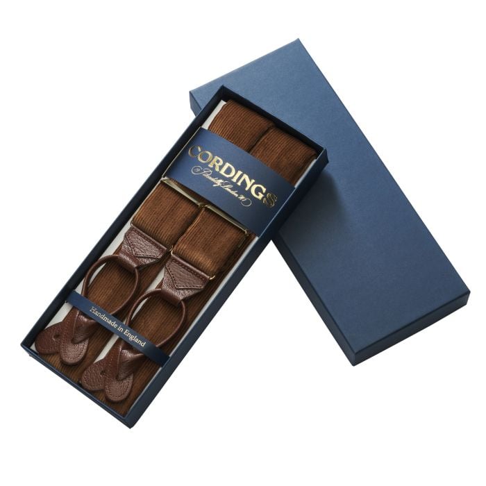 Tan Fine Cord Braces