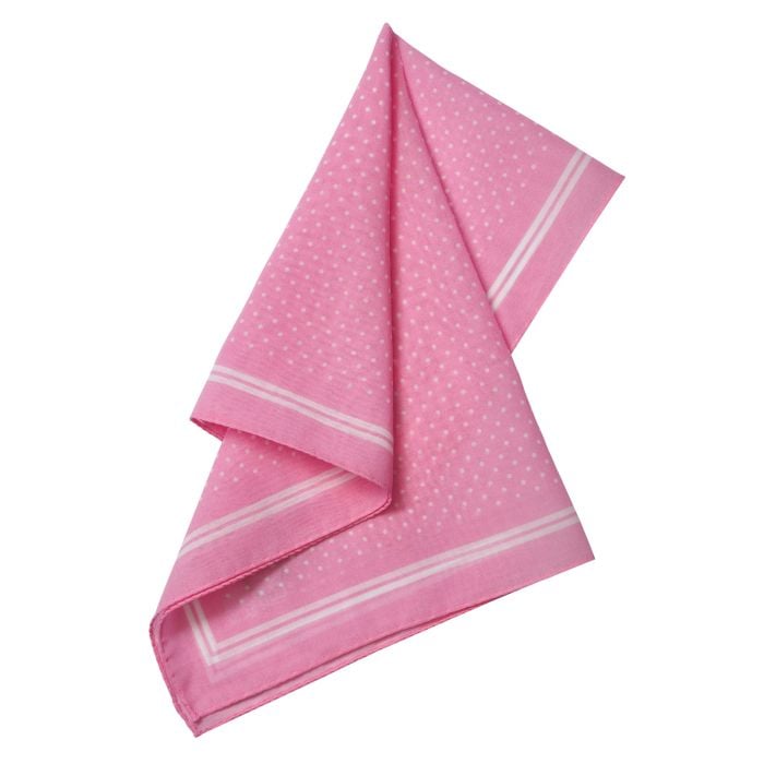 Pink White Fine Cotton Spot Hank