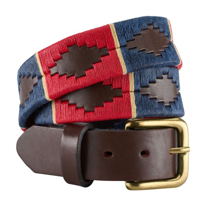 Navy & Red Argentine Polo Belt II